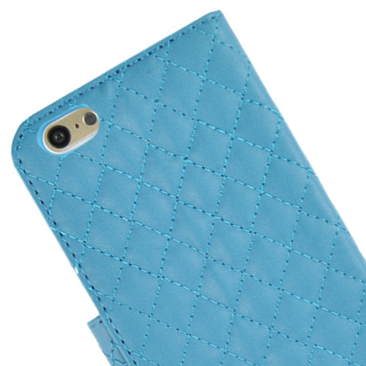 Plaid Stitching Line Horizontal Flip PU Leather Case with Card Slots & Holder for iPhone 6