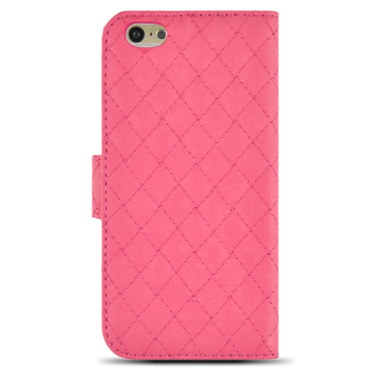 Plaid Stitching Line Horizontal Flip PU Leather Case with Card Slots & Holder for iPhone 6