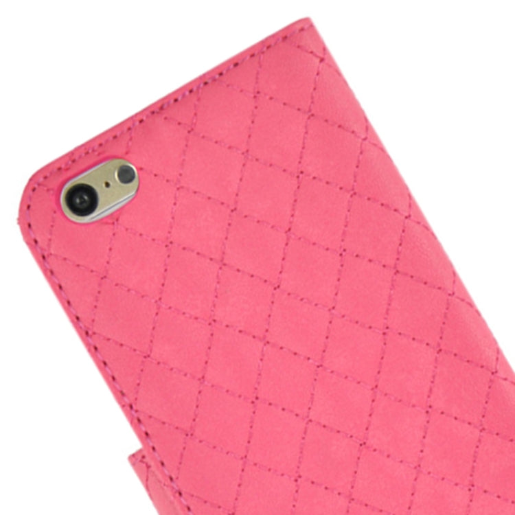 Plaid Stitching Line Horizontal Flip PU Leather Case with Card Slots & Holder for iPhone 6