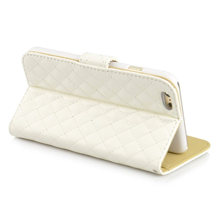 Plaid Stitching Line Horizontal Flip PU Leather Case with Card Slots & Holder for iPhone 6