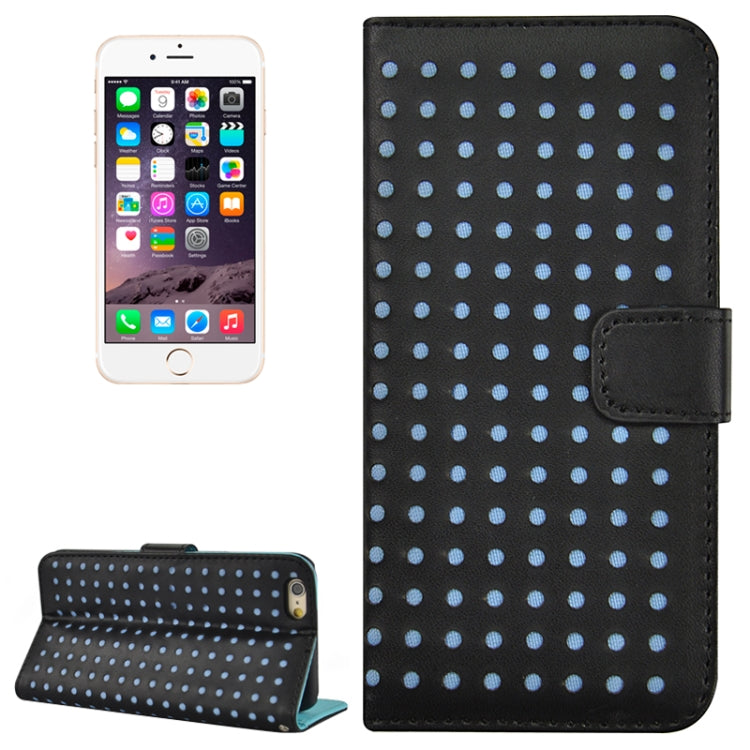 Ultra-thin Hollow Out Dot Horizontal Flip Leather Case with Card Slots&Holder for iPhone 6 & 6S