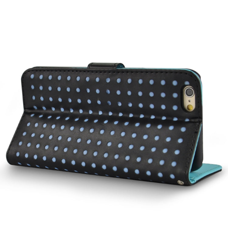 Ultra-thin Hollow Out Dot Horizontal Flip Leather Case with Card Slots&Holder for iPhone 6 & 6S