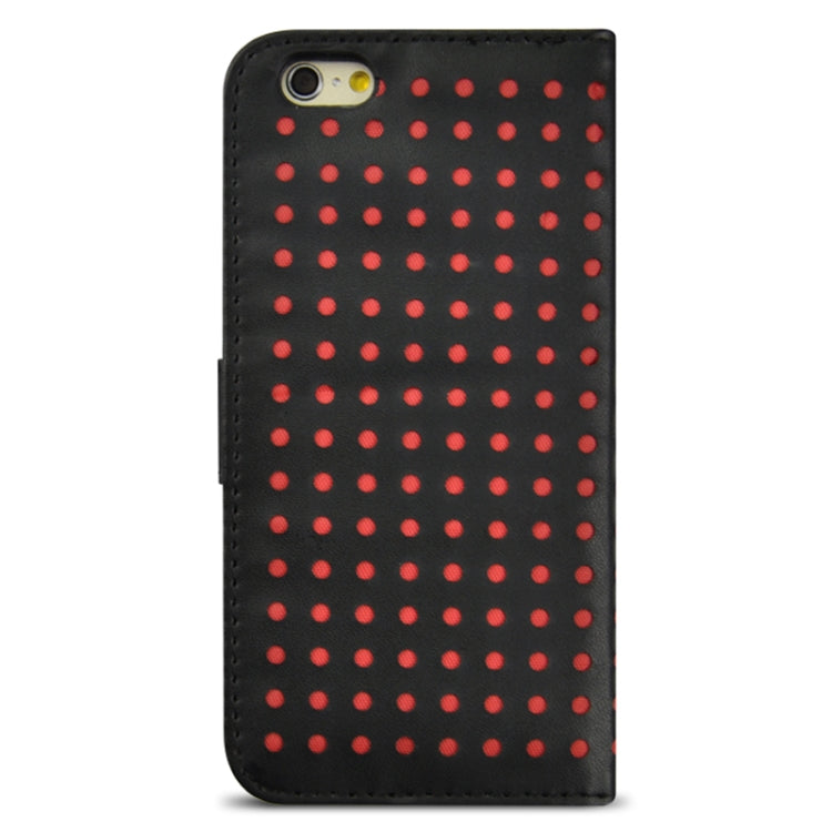 Ultra-thin Hollow Out Dot Horizontal Flip Leather Case with Card Slots&Holder for iPhone 6 & 6S
