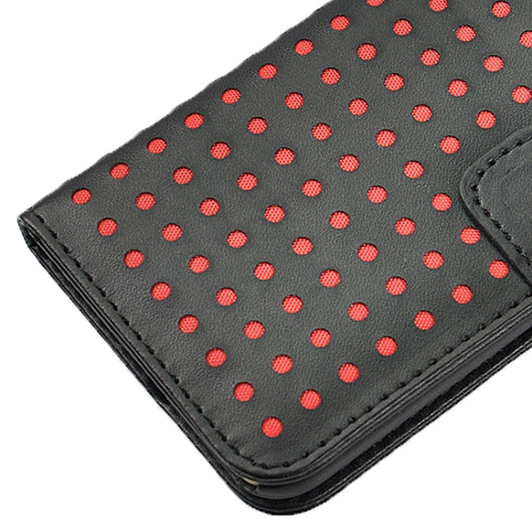 Ultra-thin Hollow Out Dot Horizontal Flip Leather Case with Card Slots&Holder for iPhone 6 & 6S