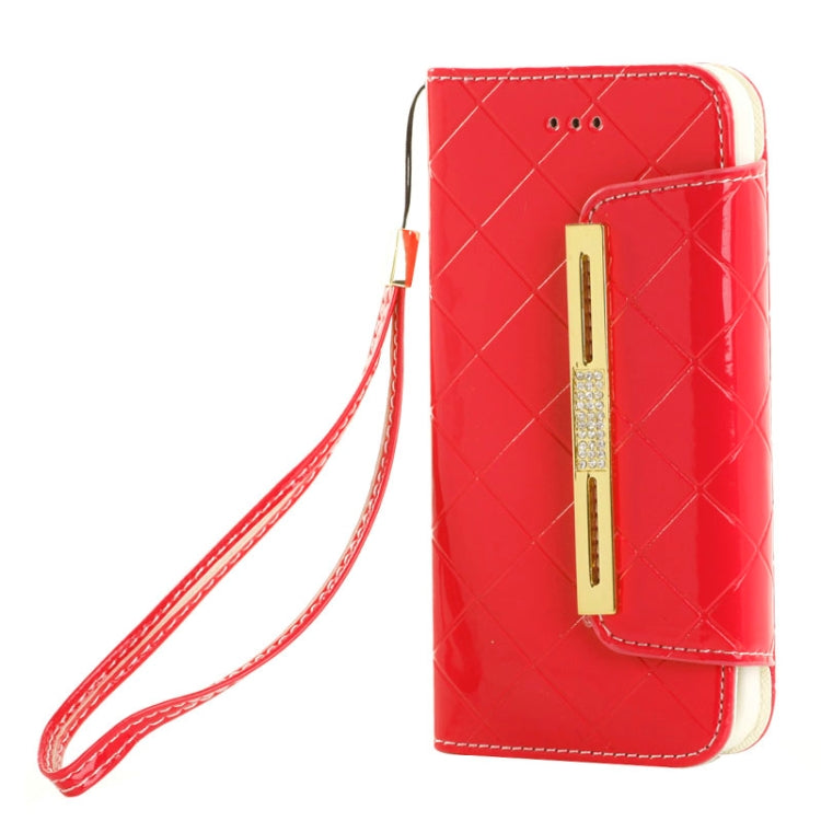 Wallet Style Diamond Encrusted Leather Case with Lanyard & Card Slots & Money Pocket for iPhone 6