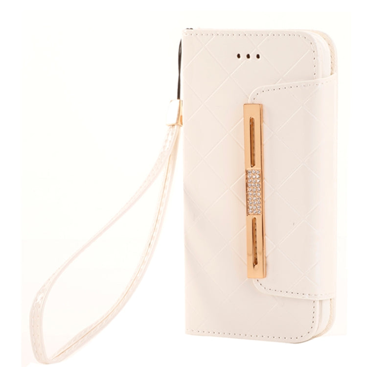 Wallet Style Diamond Encrusted Leather Case with Lanyard & Card Slots & Money Pocket for iPhone 6