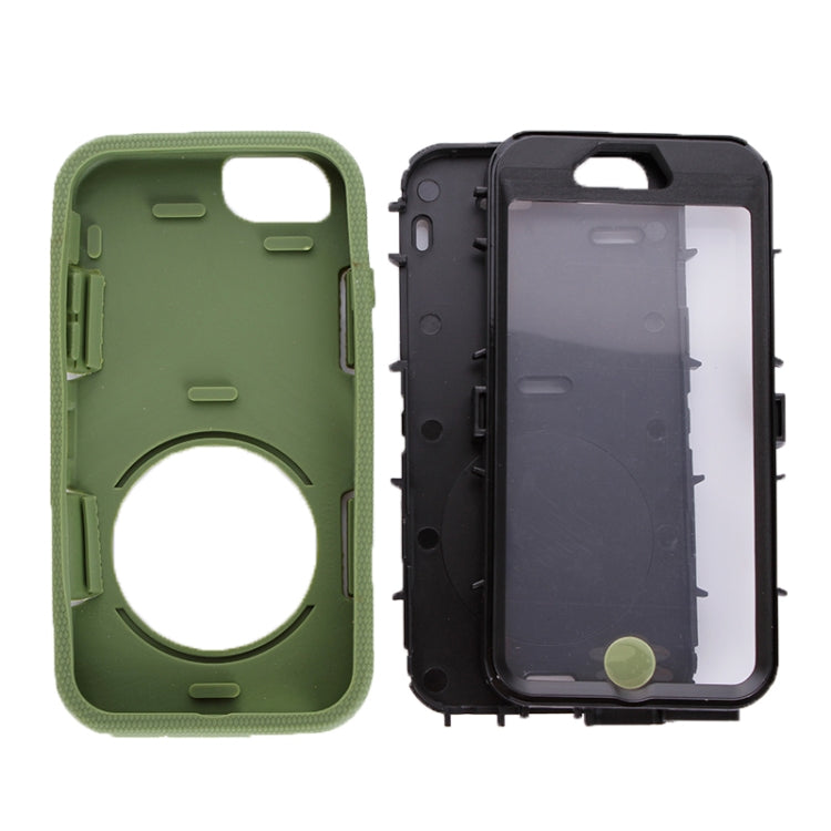 Shockproof Touch Screen + Silicone + Hard Plastic Combination Case with Ring Holder for iPhone 6