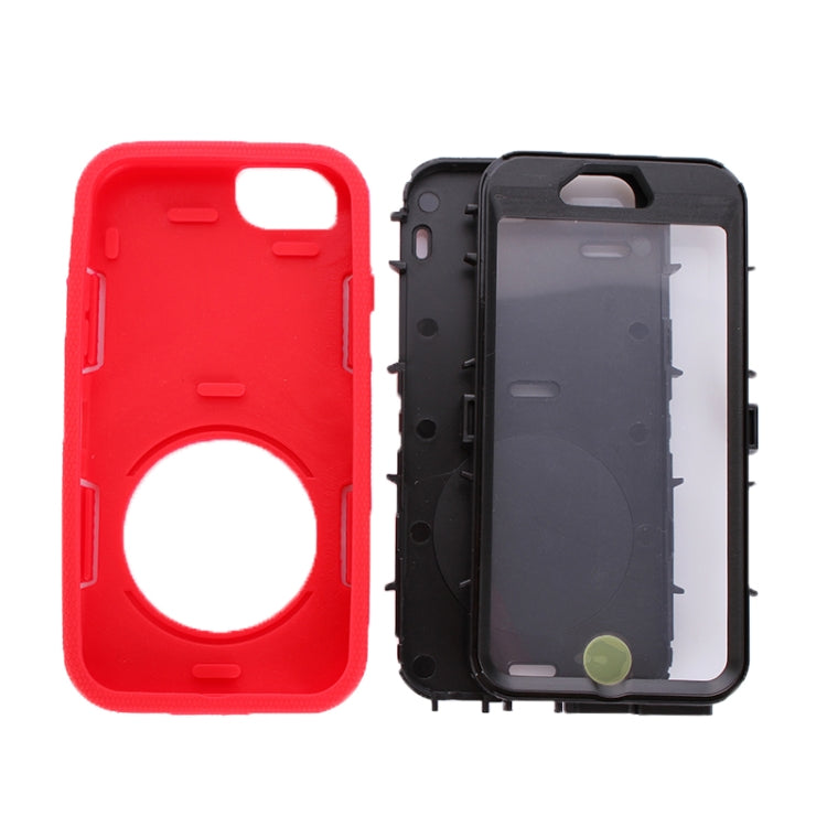 Shockproof Touch Screen + Silicone + Hard Plastic Combination Case with Ring Holder for iPhone 6