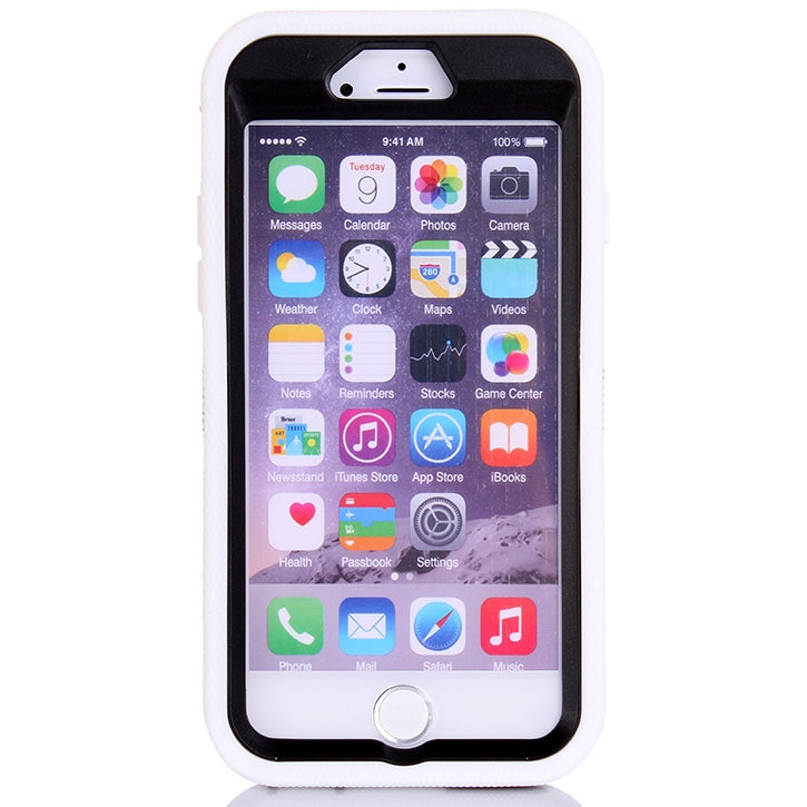 Shockproof Touch Screen + Silicone + Hard Plastic Combination Case with Ring Holder for iPhone 6