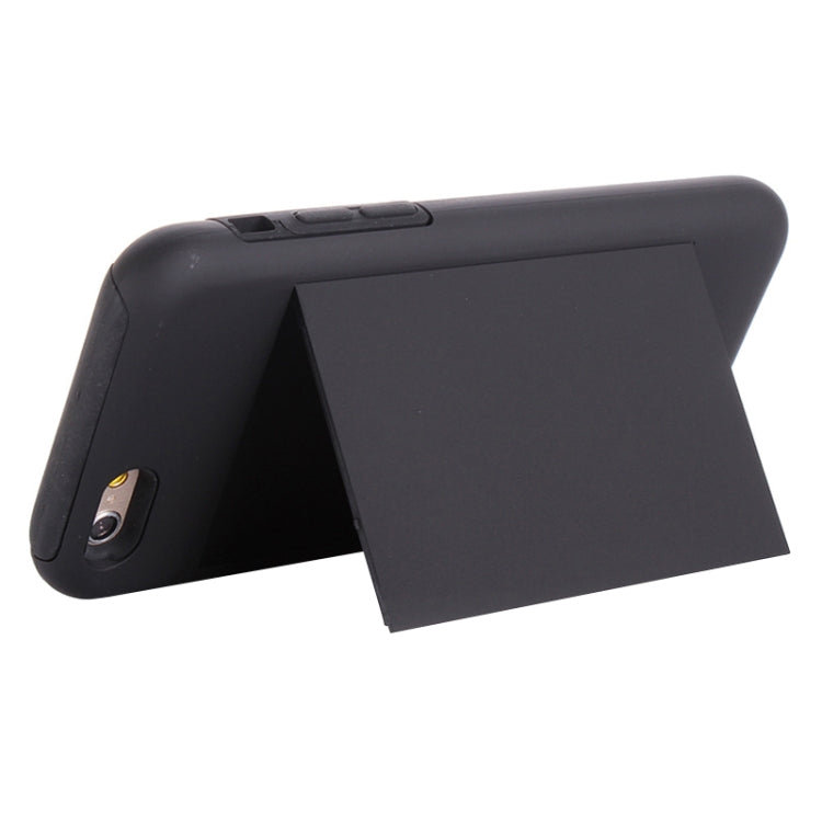 Plastic + Silicone Combination Case with Holder & Card Slot for iPhone 6 & 6S