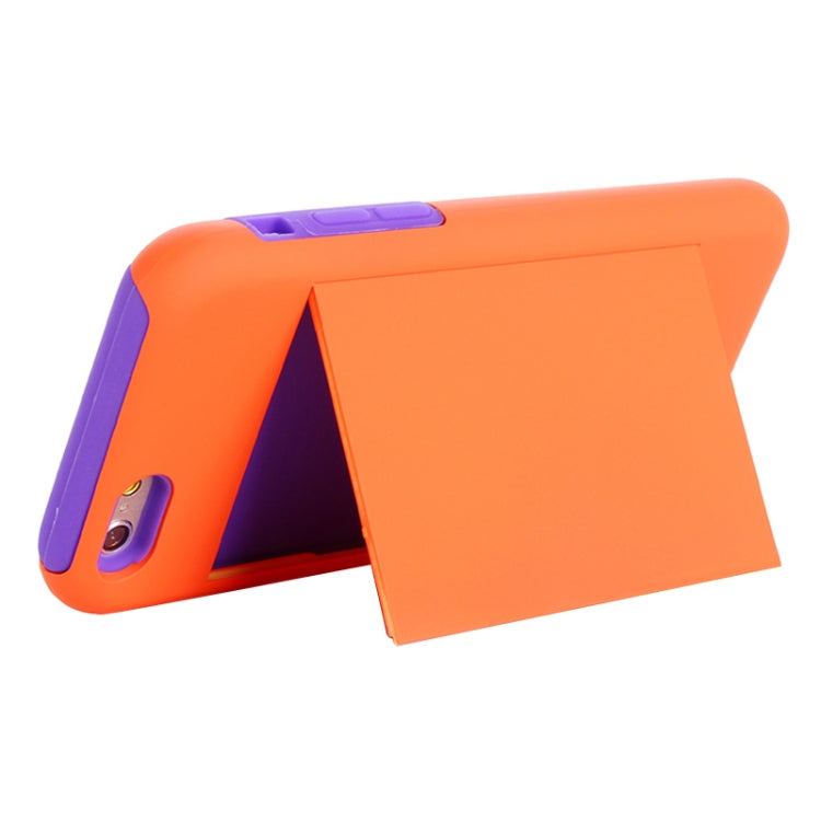 Plastic + Silicone Combination Case with Holder & Card Slot for iPhone 6 & 6S