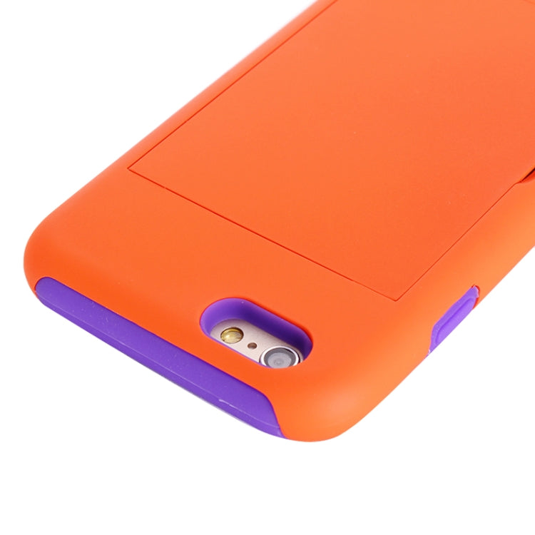 Plastic + Silicone Combination Case with Holder & Card Slot for iPhone 6 & 6S