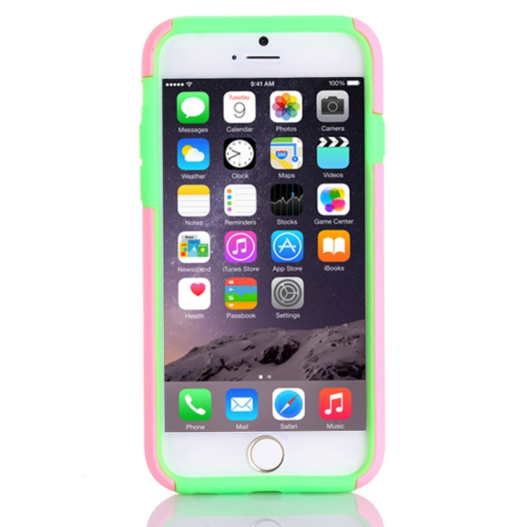 Plastic + Silicone Combination Case with Holder & Card Slot for iPhone 6 & 6S