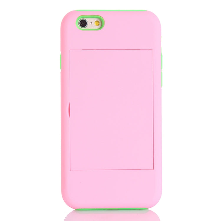 Plastic + Silicone Combination Case with Holder & Card Slot for iPhone 6 & 6S