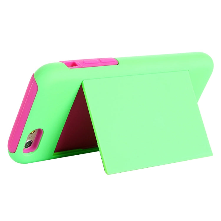 Plastic + Silicone Combination Case with Holder & Card Slot for iPhone 6 & 6S