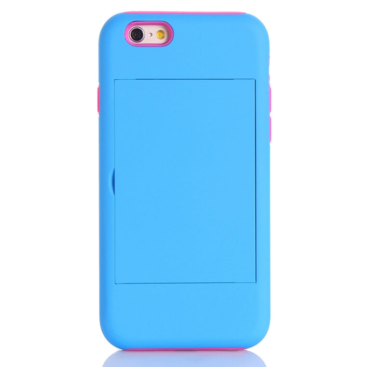 Plastic + Silicone Combination Case with Holder & Card Slot for iPhone 6 & 6S
