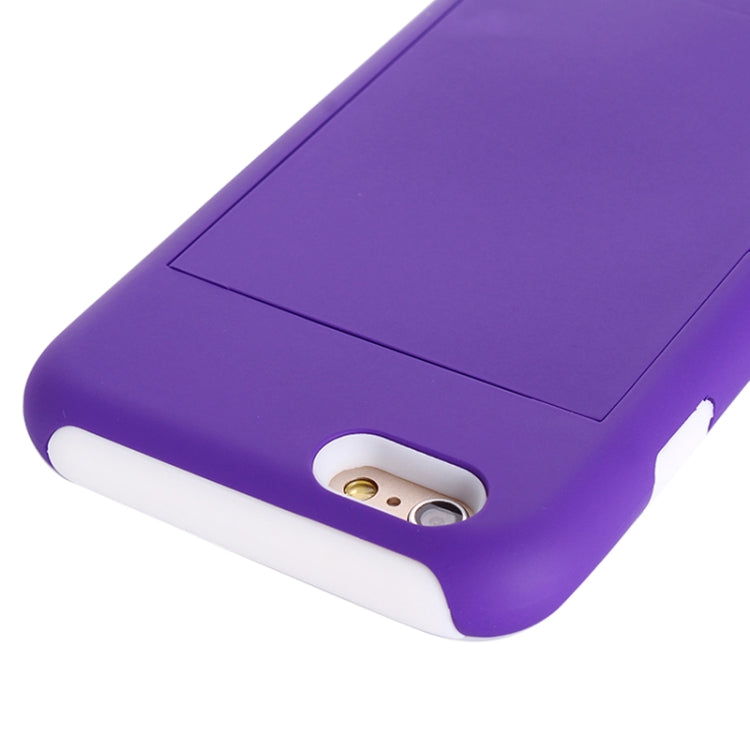 Plastic + Silicone Combination Case with Holder & Card Slot for iPhone 6 & 6S