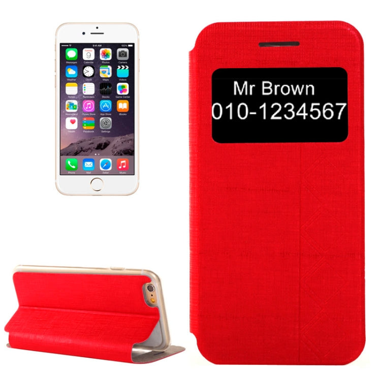 Plaid Texture Leather Case with Holder and Call Display ID for iPhone 6 & 6S