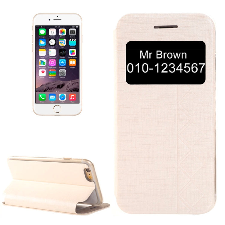 Plaid Texture Leather Case with Holder and Call Display ID for iPhone 6 & 6S