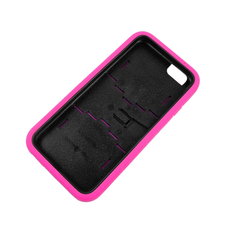 Stripe Pattern Silicone + Plastic Combination Case with Holder for iPhone 6 & 6S