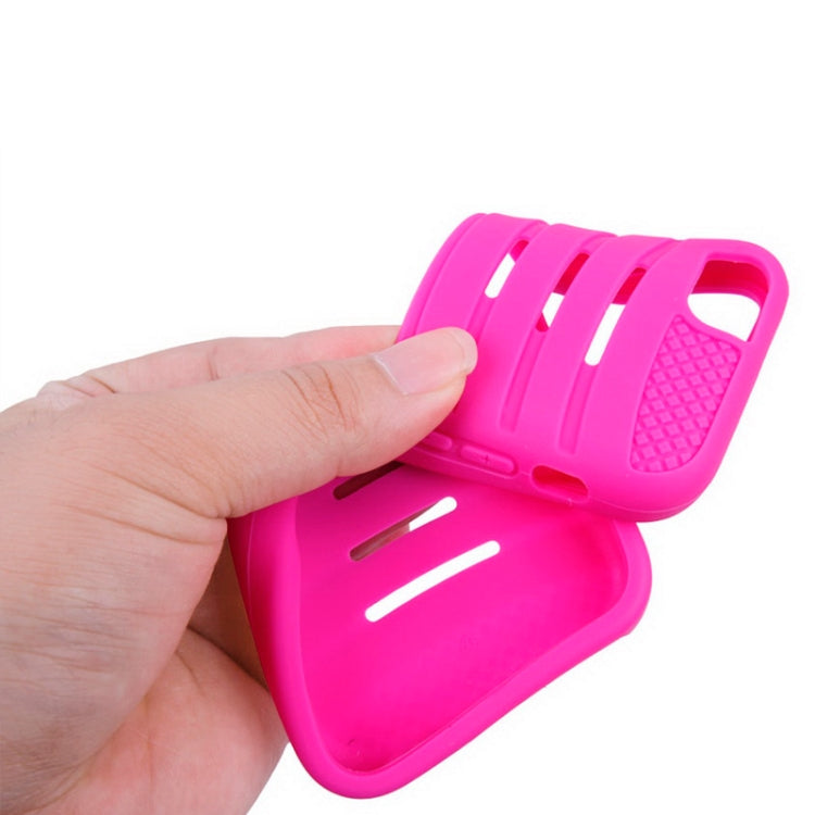 Stripe Pattern Silicone + Plastic Combination Case with Holder for iPhone 6 & 6S