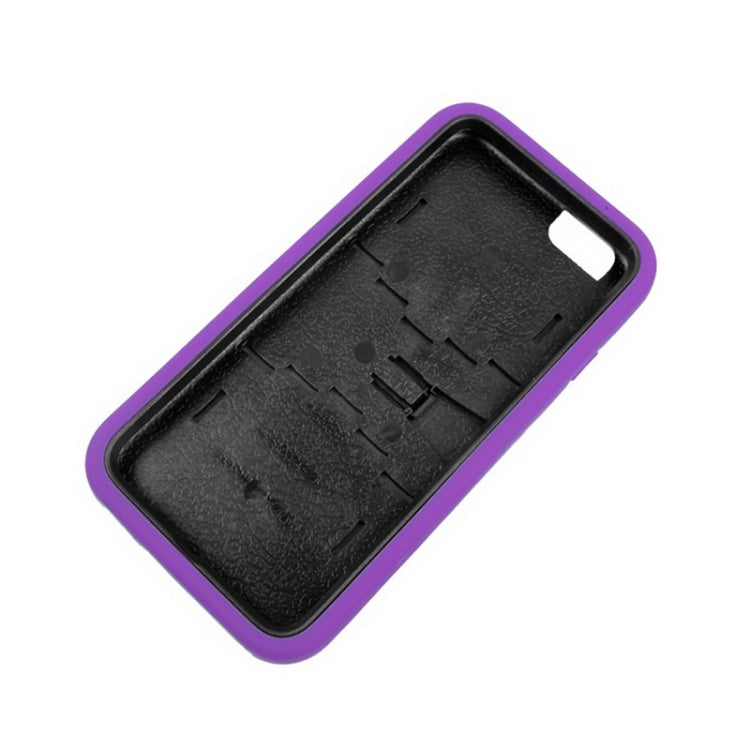 Stripe Pattern Silicone + Plastic Combination Case with Holder for iPhone 6 & 6S