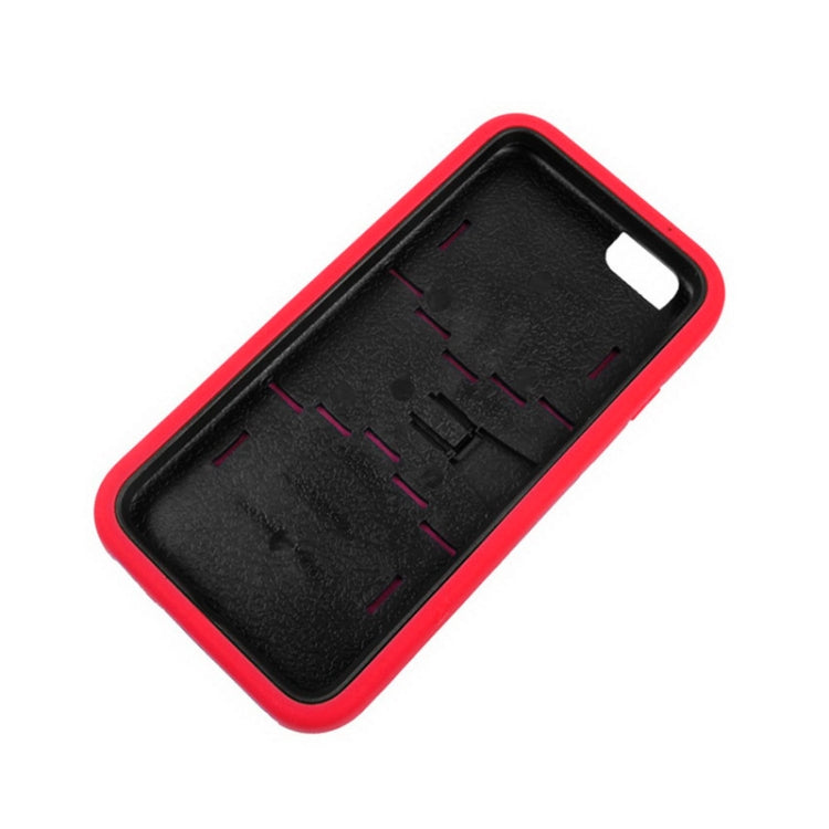 Stripe Pattern Silicone + Plastic Combination Case with Holder for iPhone 6 & 6S