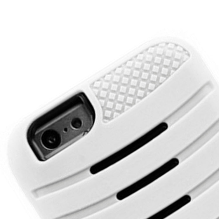 Stripe Pattern Silicone + Plastic Combination Case with Holder for iPhone 6 & 6S