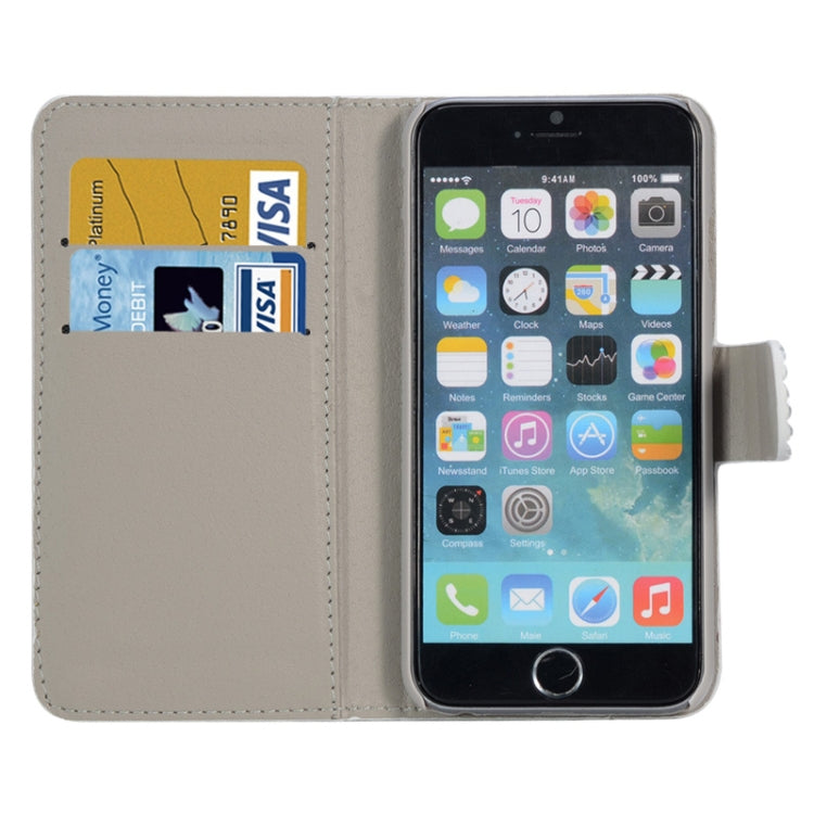 Diamond Texture Leather Case with Card Slots for iPhone 6