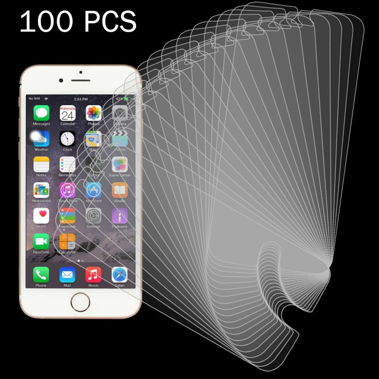 100PCS for iPhone 8 / 7 / 6 / 6S 0.26mm 9H Surface Hardness 2.5D Explosion-proof Tempered Glass Screen Film