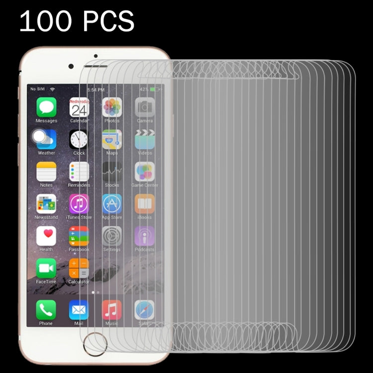 100PCS for iPhone 8 / 7 / 6 / 6S 0.26mm 9H Surface Hardness 2.5D Explosion-proof Tempered Glass Screen Film