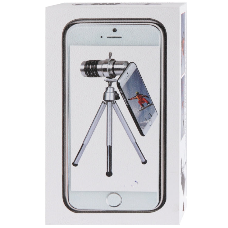 12 X Mobile Telephoto Lens with Tripod and Phone Case for iPhone 6