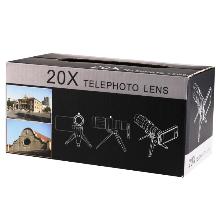 20X Mobile Telephoto Lens with Tripod and Phone Case for iPhone 6