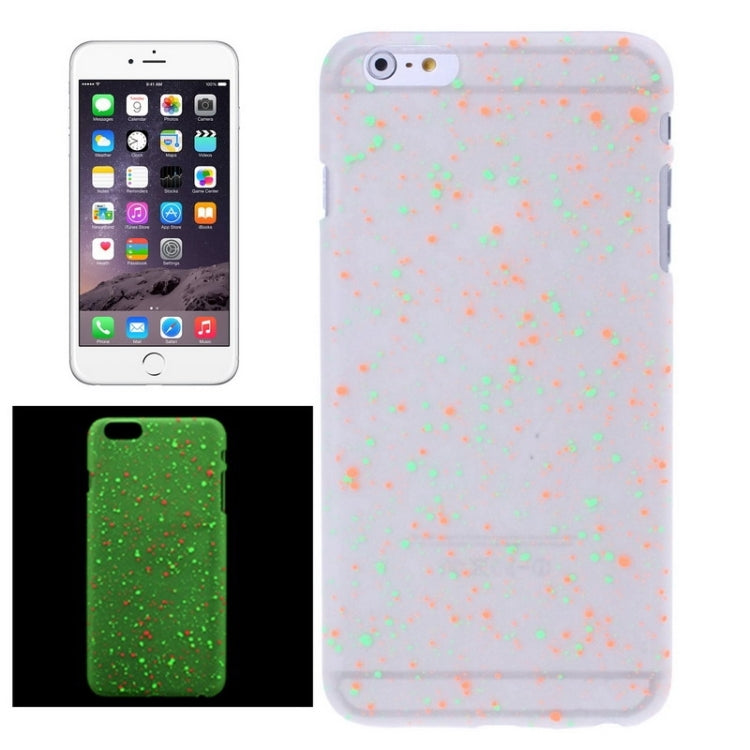 Fluorescent Starry Style Plastic Case for iPhone 6 & 6S (Orange + Green)