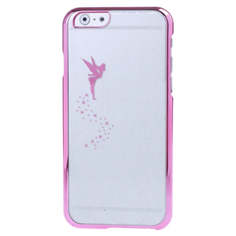 Angel Pattern Ultra Thin Plating Border Transparent Plastic Case for iPhone 6 & 6S, Package Random Delivery