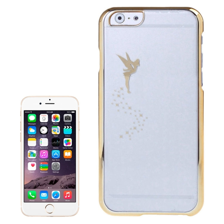 Angel Pattern Ultra Thin Plating Border Transparent Plastic Case for iPhone 6 & 6S, Package Random Delivery