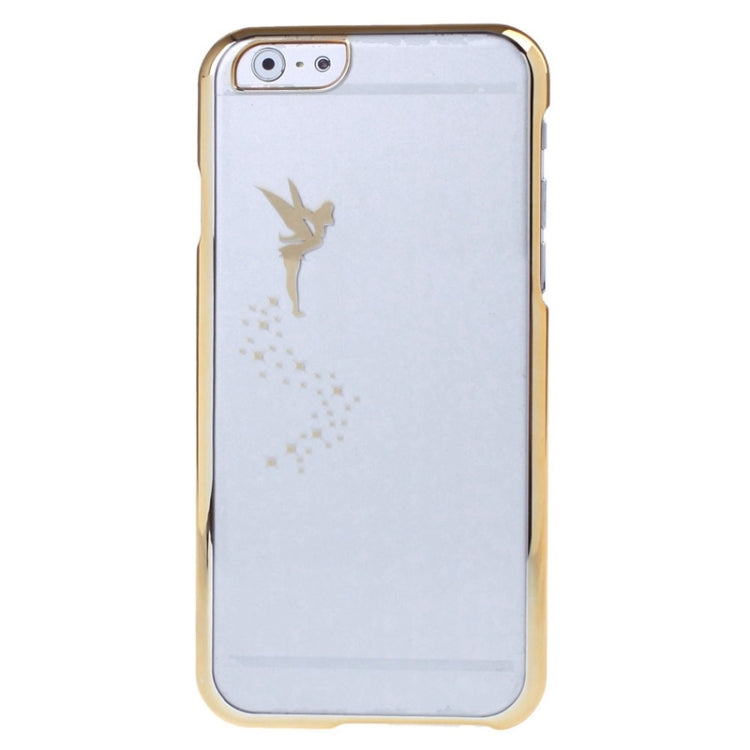 Angel Pattern Ultra Thin Plating Border Transparent Plastic Case for iPhone 6 & 6S, Package Random Delivery
