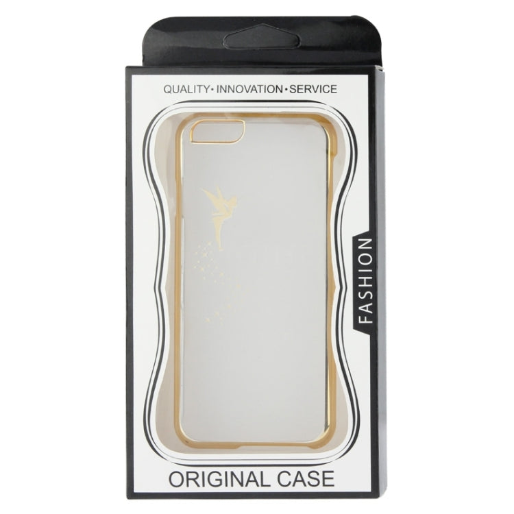Angel Pattern Ultra Thin Plating Border Transparent Plastic Case for iPhone 6 & 6S, Package Random Delivery