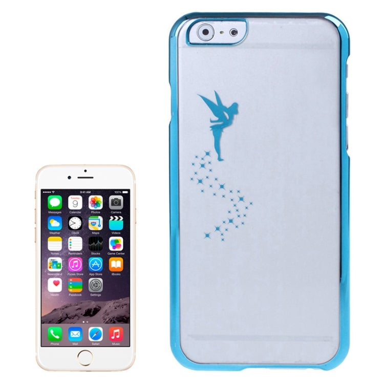Angel Pattern Ultra Thin Plating Border Transparent Plastic Case for iPhone 6 & 6S, Package Random Delivery