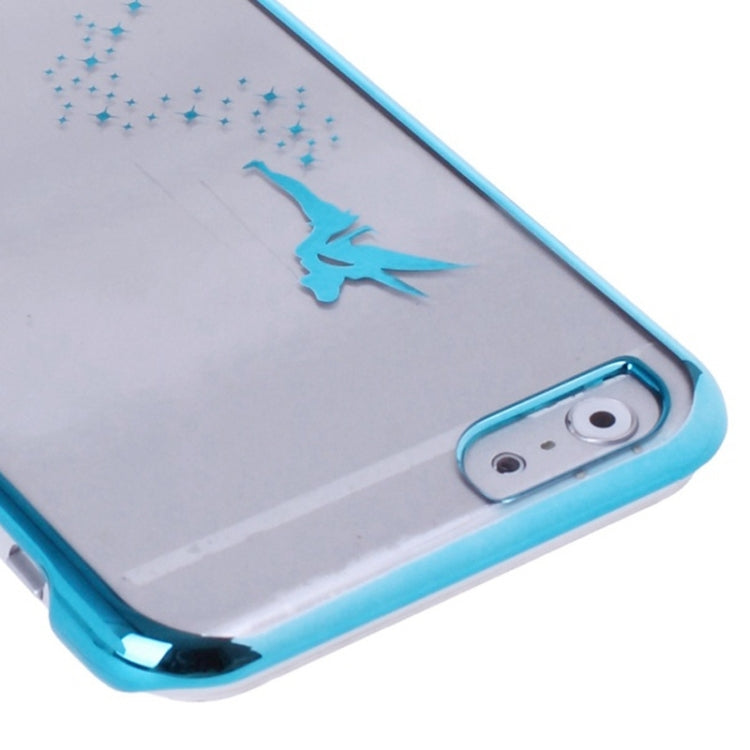 Angel Pattern Ultra Thin Plating Border Transparent Plastic Case for iPhone 6 & 6S, Package Random Delivery
