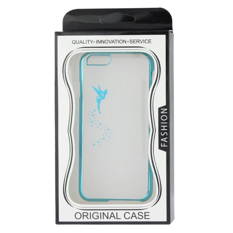 Angel Pattern Ultra Thin Plating Border Transparent Plastic Case for iPhone 6 & 6S, Package Random Delivery