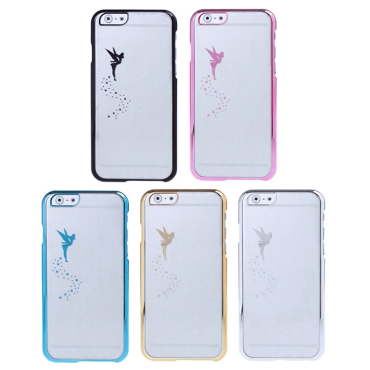 Angel Pattern Ultra Thin Plating Border Transparent Plastic Case for iPhone 6 & 6S, Package Random Delivery
