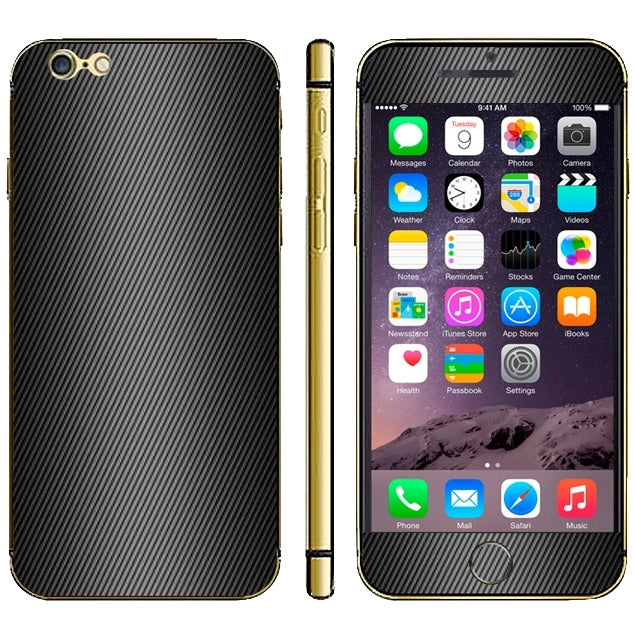 Carbon Fiber Texture Mobile Phone Decal Stickers for iPhone 6 & 6S