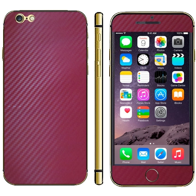 Carbon Fiber Texture Mobile Phone Decal Stickers for iPhone 6 & 6S
