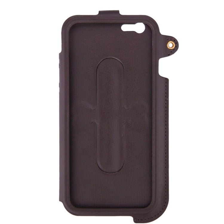 For iPhone 6 Ultrathin PU Leather Case with Shrapnel Holder