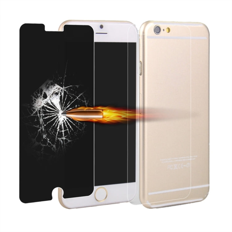 0.3mm Explosion-proof Tempered Glass Privacy Front Film and Transparent Back Film for iPhone 6