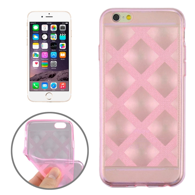 Ultra-thin Shimmering Powder 3D Diamond Pattern TPU Case for iPhone 6 & 6S