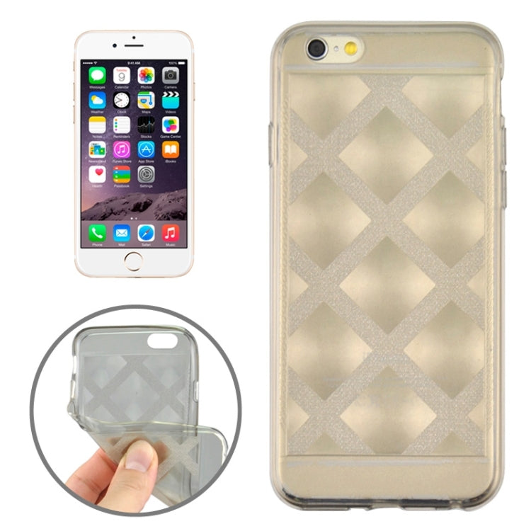 Ultra-thin Shimmering Powder 3D Diamond Pattern TPU Case for iPhone 6 & 6S