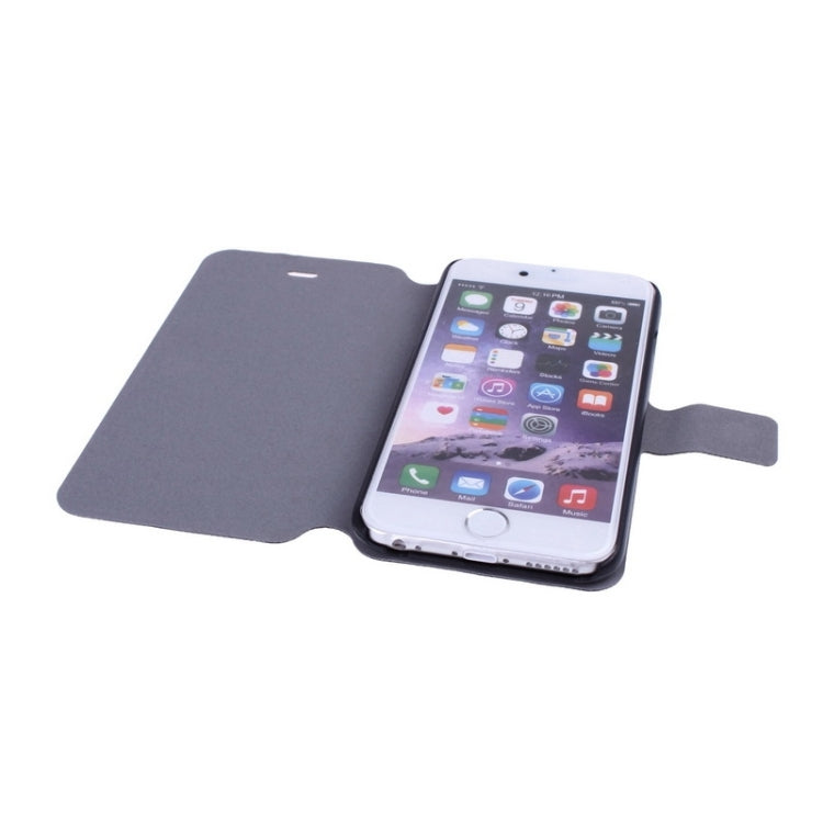 Plaid Pattern Ultra-thin Horizontal Flip Magnetic Buckle Leather Case with Holder for iPhone 6 & 6S