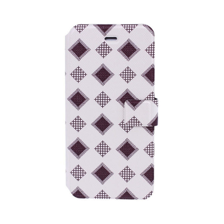 Plaid Pattern Ultra-thin Horizontal Flip Magnetic Buckle Leather Case with Holder for iPhone 6 & 6S